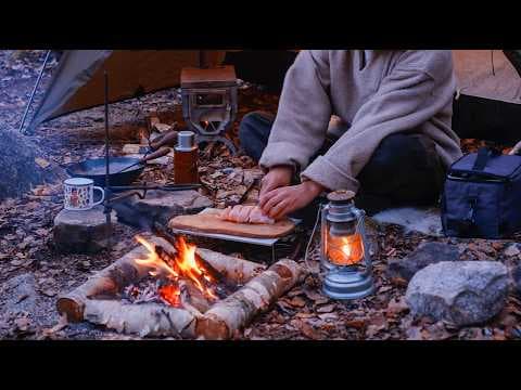 −6℃の冬の山奥で１人ソロキャンプ。炎のゆらめきで心身を和ませる