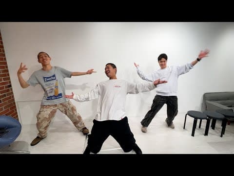 休憩中にカギダンススタジアムのダンスレクチャーが始まった