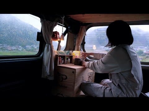【雨の車中泊】私がテント泊より車中泊を好きになった理由【N-VAN】