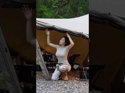 나오면 비가오네 ..☔ 이건 텐트야 타프야?  #캠핑 #우중캠핑 #솔로캠핑