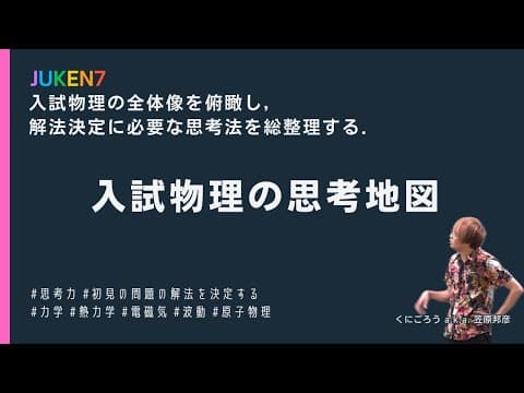 【解法決定に必要な思考法を網羅！】入試物理の思考地図