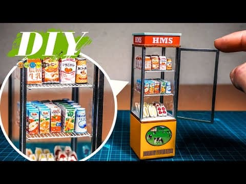 DIY ミニチュアでレトロなパン屋さん作り#2 冷蔵ショーケース