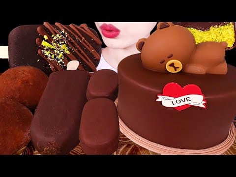 ASMR MUKBANG｜DUBAI CHOCOLATE PARTY *ICE CREAM, MOCHI, TICO, CAKE 두바이 초콜릿, 아이스크림, 초코케이크, 초코떡 디저트 먹방