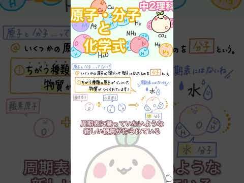 原子、分子、化学式！　#ぽにょん中学理科あにめ