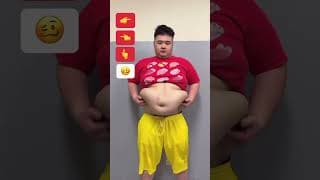 【TikTok100万再生】120Kgデブのお腹でわんぱくダンス