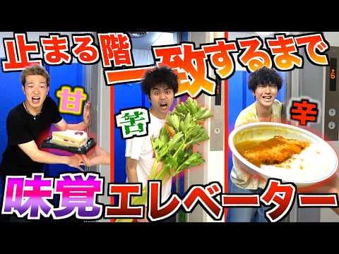 【大食い】"辛い,甘い,苦い,酸っぱい"エレベーターで止まった階の「味覚の食べ物」絶対食え！！