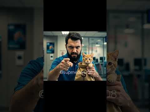 Poor cat, beams from its eyes and destroys everything...Cat story
