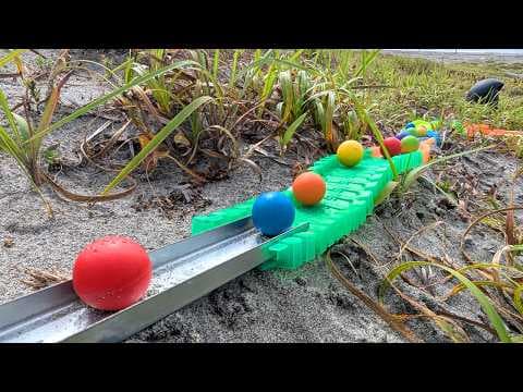 Marble Run Beach Race ☆ 12m course with natural slope and handmade gimmicks