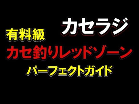 【カセラジ】デカいのを釣りたい人は必見・カセ釣りレッドゾーンパーフェクトガイド
