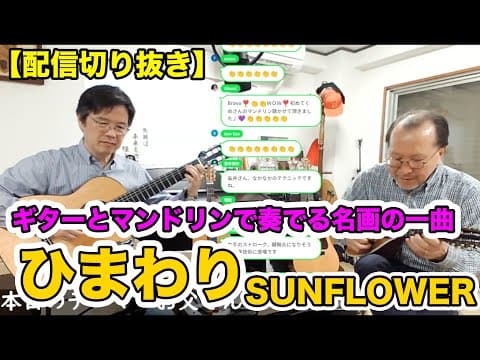 【ひまわり/SUNFLOWER】ギターとマンドリンで奏でる名画の一曲【配信切り抜き】