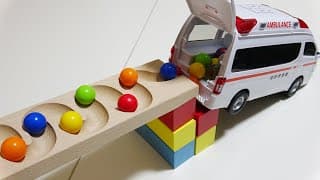 Marble Run Race  ☆ HABA Slope & Fire Vehicle / Police Vehicle Siren Sound # 43