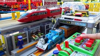 Thomas Plarail & JR train ☆ Twin Tower Station big bridge course