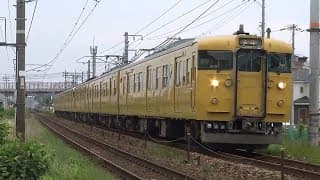 【4K】JR山陽本線　普通列車115系電車　ｵｶD-11編成+ｵｶD-09編成