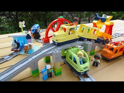 LEGO DUPLO Town Sound Train☆Explore the railway course with bridges and tunnels