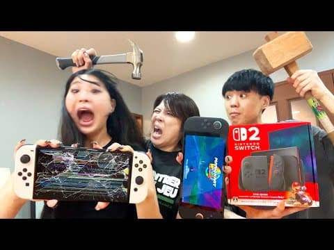 妹のSwitchをハンマーで破壊してSwitch2をプレゼントしてみた。ニンテンドースイッチ2 転売