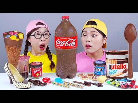 マルティーザーズチョコレートアイスクリームデザートモッパンドナ