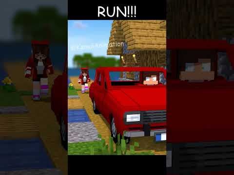 RUN!!! - MAIZEN Minecraft Animation #shorts