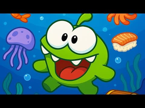 🌊 Om Nom’s Ocean Day! たべものとナゾのいきものたち Snacks, Splash & Sea Creatures 🍣🐙🎉 Funny⭐ Super Toons TV アニメ