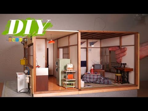 DIY 1960年代に建築されたアパートを参考に作った作品がこちら！ ミニチュア昭和アパート作り＃1~24総集編