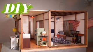 DIY 1960年代に建築されたアパートを参考に作った作品がこちら！ ミニチュア昭和アパート作り＃1~24総集編