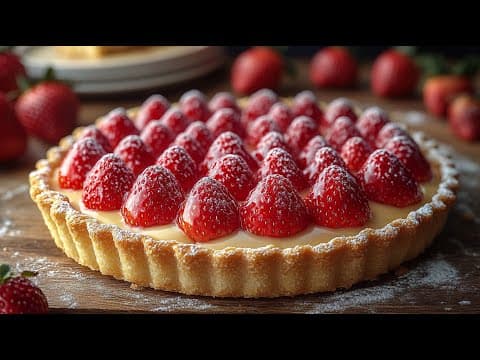 Erdbeer-Vanille-Kuchen mit Puddingcreme 🍓 Der beste Sommerkuchen überhaupt!