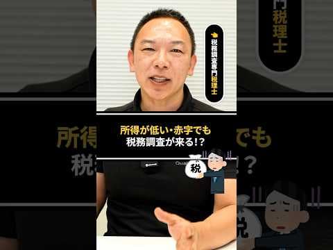 所得が低い・赤字でも税務調査が来るって本当？　#税務調査  #国税  #税金 #ビジネス #脱税