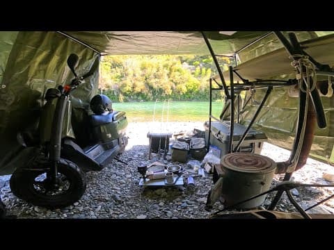 釣りとキャンプができるバイクガレージハウスを作ってみたよ！