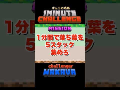 【Minecraft】1分間でミッションをクリアしろ！マイクラチャレンジ！