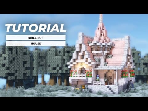 Minecraft: How to Build a Fantasy House Using Cherry and Pale Oak (Tutorial)