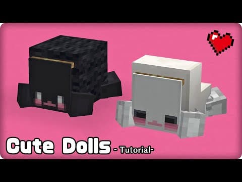 【マインクラフト】可愛い”ぬいぐるみ” の作り方　(マイクラ建築講座)