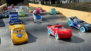 Disney Cars (Tomica) ☆ Handmade wave slope hill race