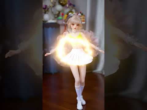 figure skate princess AI dance dressup  dress change #shorts #bjd #doll