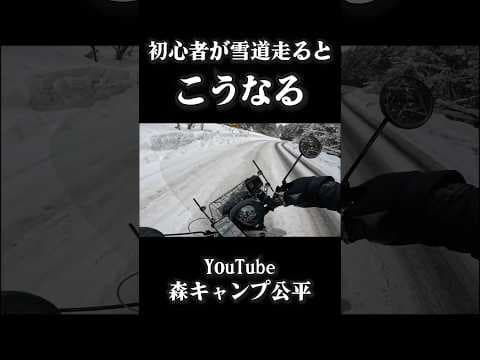【危険】バイクで雪道を走るとこうなる