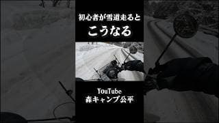 【危険】バイクで雪道を走るとこうなる