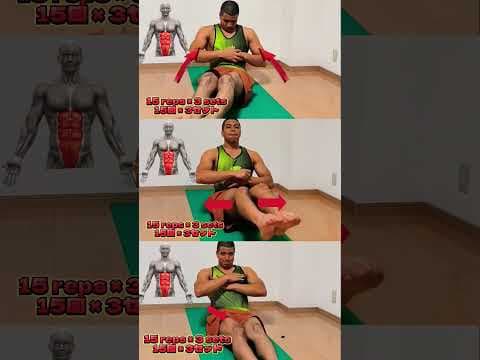 3 KILLER ab moves🔥No gym, no excuses💪15reps×3sets=6-pack💥#abs#fitness#腹筋 #homeworkout#fitness#筋トレ