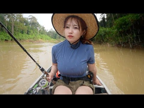 ジャングルで野宿しながら釣りした女の末路・・・。