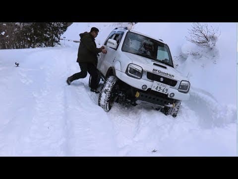 砥峰高原ソロキャンプ2018冬2/4(ジムニースタック脱出編）