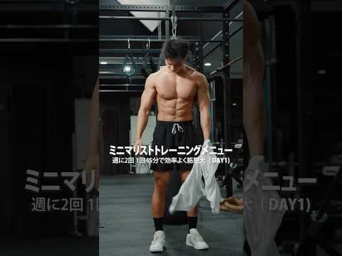 週に2回45分以下で出来るミニマリストトレーニングメニュー【Day1】 #フィットネス #筋トレ