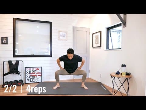 【3分スクワット】強靭な足腰を作る！下半身の筋力アップに1日3分のスクワットエクササイズ