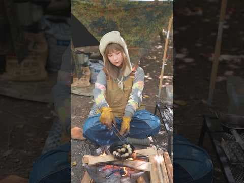 うずらの卵って殻ごと食べれるらしい… #キャンプ飯 #camping #露營 #outdoor #캠프