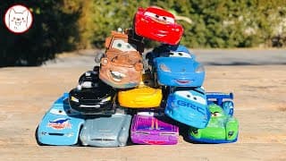 10 Disney Cars, Ligthning Mqueen, King, Matter  Tomica