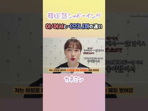 아/어서と-(으)니까の違い #韓国語講座 #韓国人