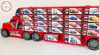 22 Types Cars Transportation by Truck Tomica, Disney Cars, Lightning Mcqueen, Red truck