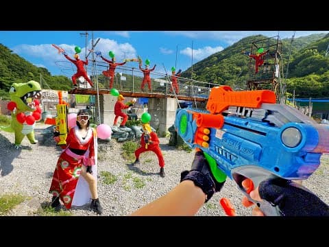 Nerf War | Amusement Park Battle 122(Nerf First Person Shooter)