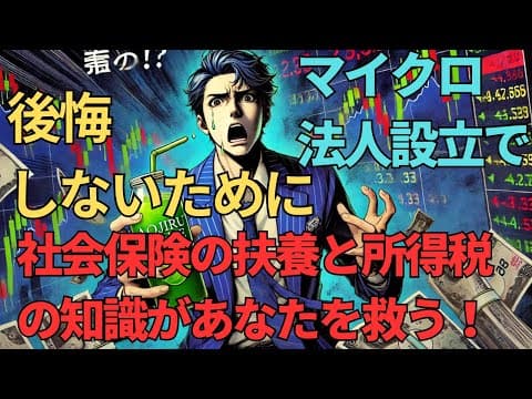 ＜第494回＞マイクロ法人設立で後悔しないために社会保険の扶養と所得税の知識が貴方を救う！