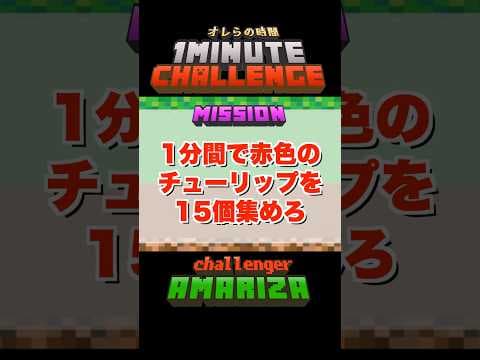 【Minecraft】1分間でミッションをクリアしろ！マイクラチャレンジ！