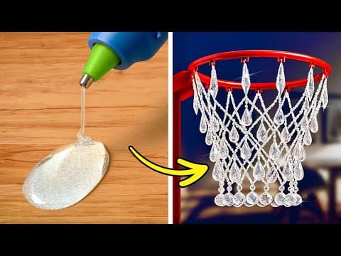 🛋️ 予算内でのDIYホームデコレーション！ エポキシ樹脂 & グルーガンで家具のハック ✨🔧