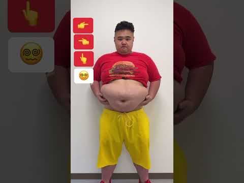【TikTok100万再生】120Kgデブのお腹でわんぱくダンス