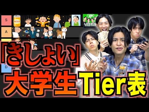 【ランク別】｢きしょい大学生の特徴｣ランキングwww【Tier表】